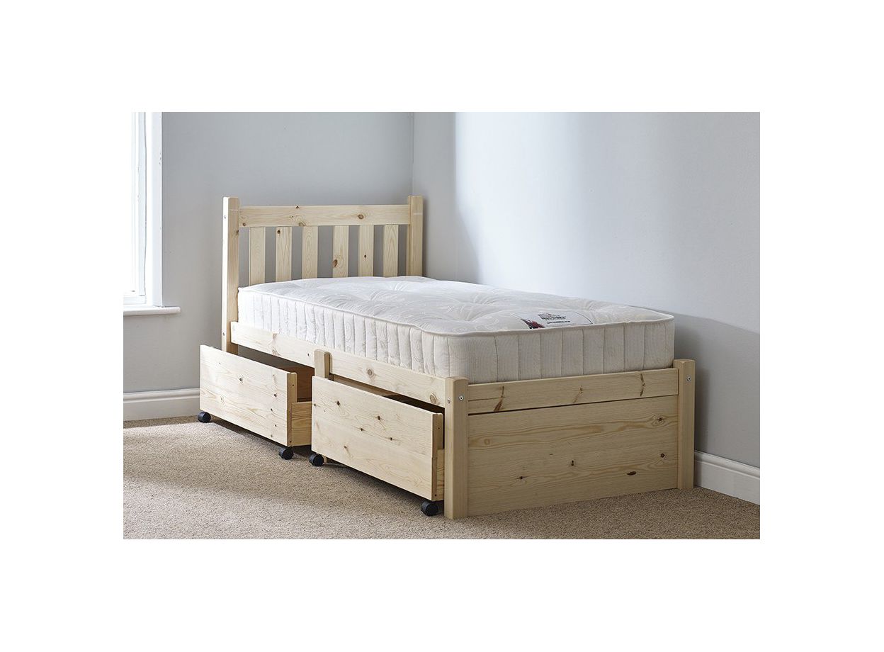 кровать деревянная с ящиками для хранения